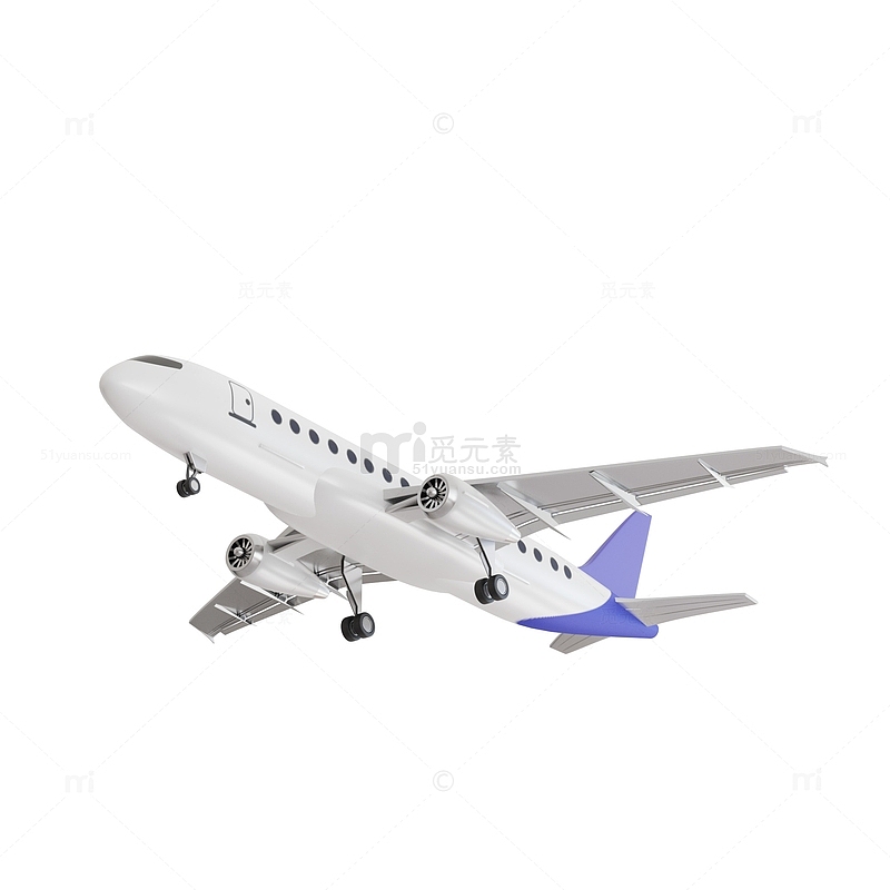 3D立体客机飞机模型