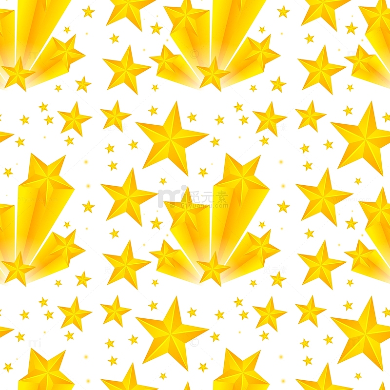 金色五角星立体装饰纹理底纹