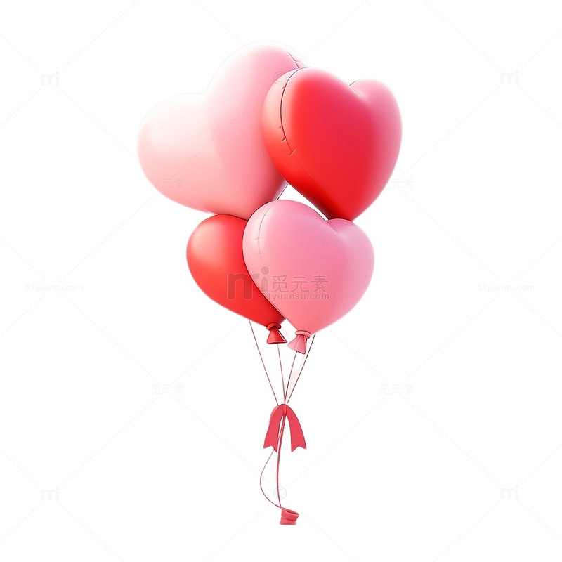 情人节爱心形状的气球