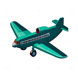 卡通航空飞机