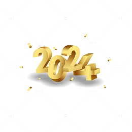 3D立体金色2024
