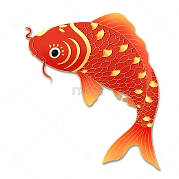 新年国潮风剪纸微立体鲤鱼