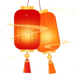 国潮风新年新春春节元宵节灯笼
