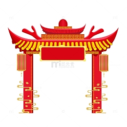 手绘龙年门头