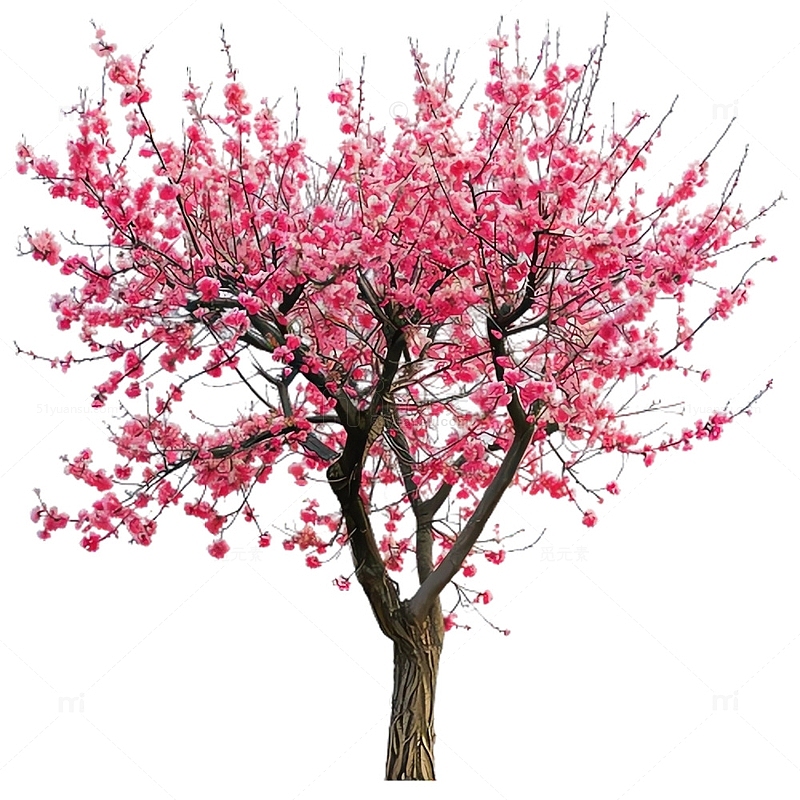 桃花树写实照片