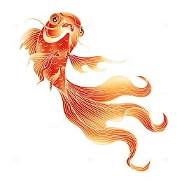 多图层国潮风鲤鱼春节除夕2024新年