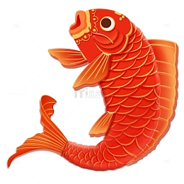 剪纸风微粒体锦鲤
