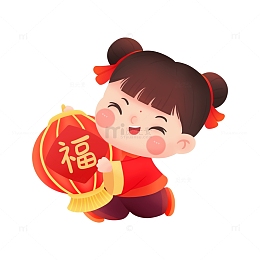 喜庆新年春节福娃