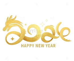 2024龙年中国风金龙数字