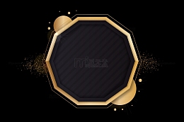 多边形黑金相框边框