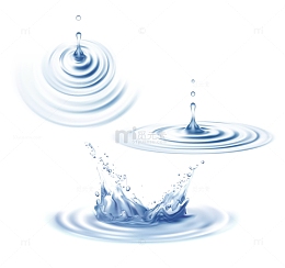 水滴落下的水波纹