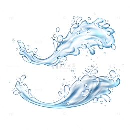 气泡水珠水流矢量元素