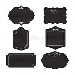 黑色标签牌边框