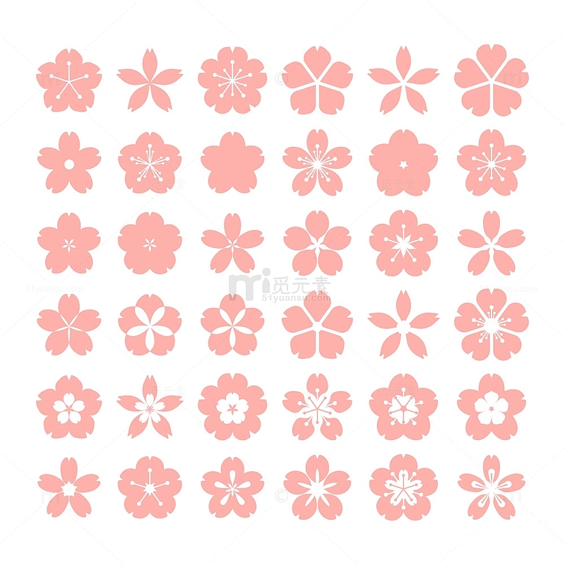 粉色花卉花朵图标