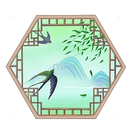 中国框春天燕子
