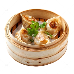 小蒸笼煎饺免扣元素