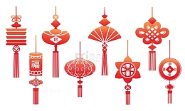 春节喜庆灯笼元素