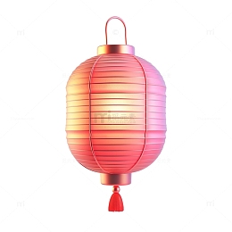 3D免扣灯笼元素