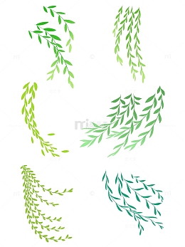 春天的柳树枝条元素