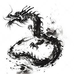 水墨风中华龙
