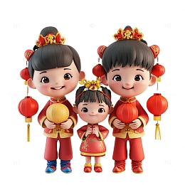 可爱的过新年庆祝小朋友