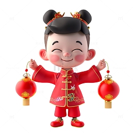 庆祝新年的可爱小孩