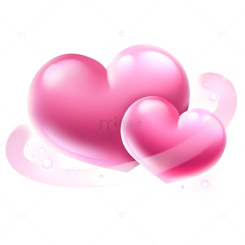 情人节立体粉红色爱心桃心发光心形装饰