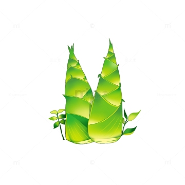 卡通蔬菜插画png螺蛳粉psdpng简约免扣线条竹笋psdpng春天春季春笋