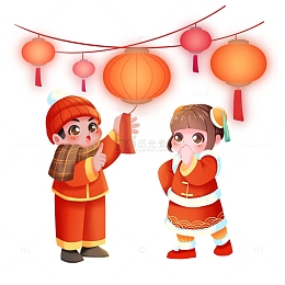 元宵节猜灯谜人物