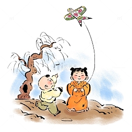 春天放风筝古风