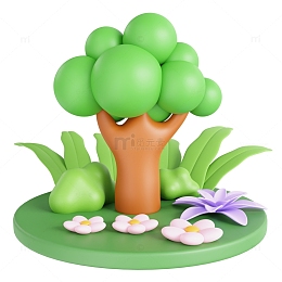 3D春季春暖花开元素