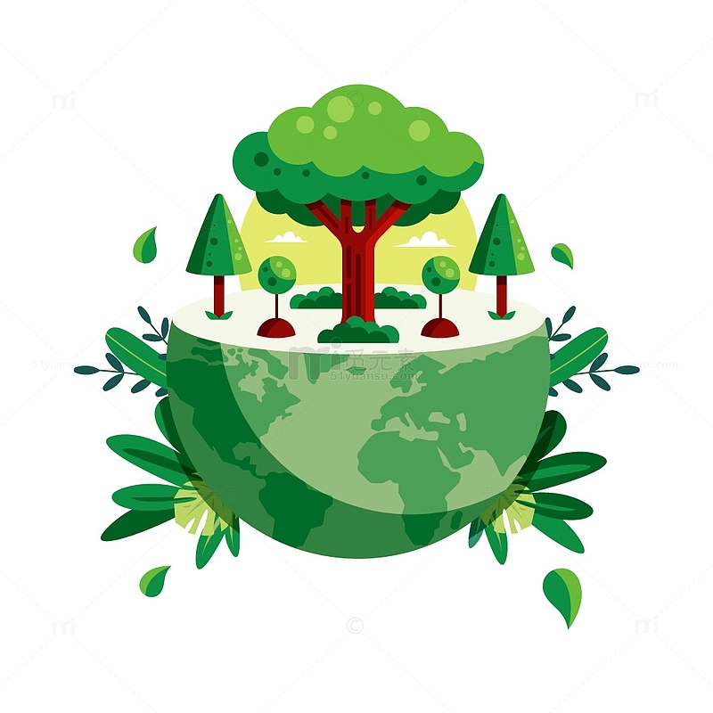 绿色清新地球保护日