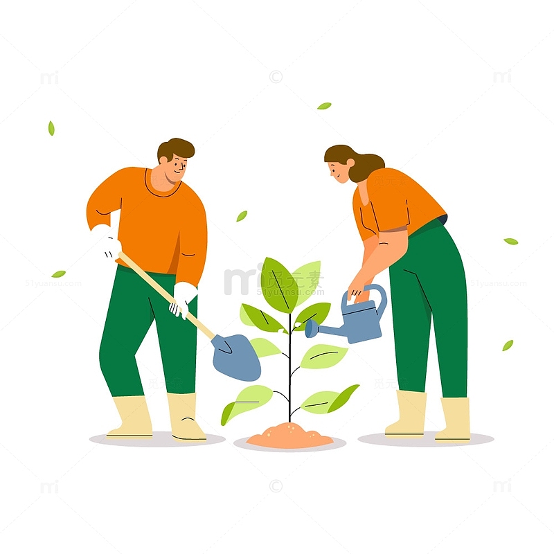 保护环境植树节种树