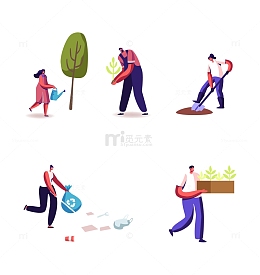 保护地球环保插画