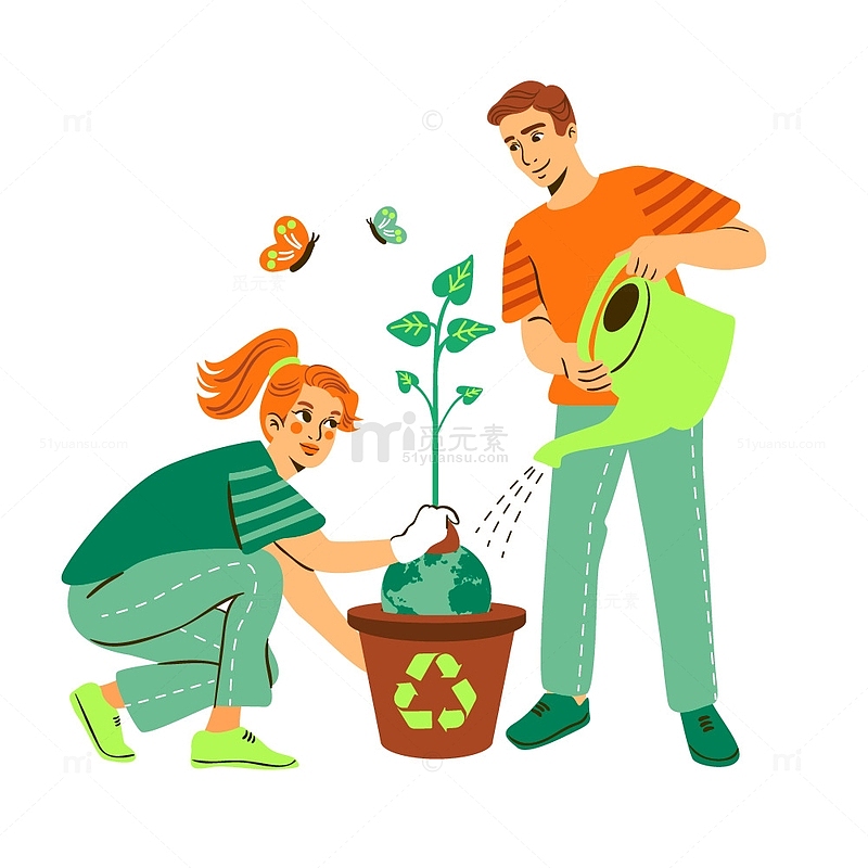 地球环保环境日栽种绿植