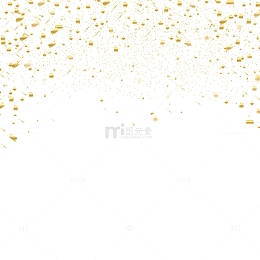 金箔几何纸屑漂浮装饰