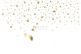 金箔纸屑漂浮元素