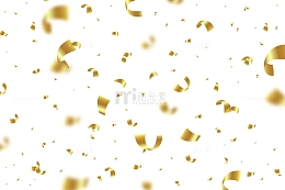 金色飘带纸屑