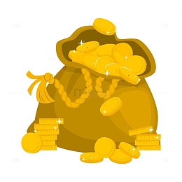 一袋卡通金币