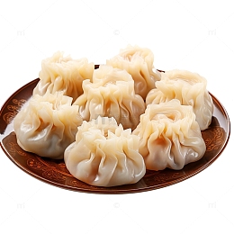 一盘烧卖照片
