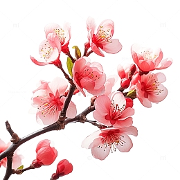 树枝植物桃花梅花