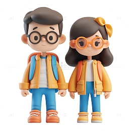 两个初中生3D