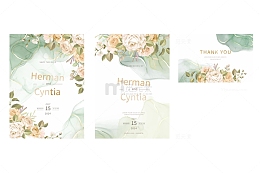 小清新唯美婚礼邀请函