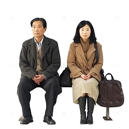 春运在等火车坐在椅子上等火车的人