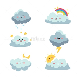 可爱天气宝宝元素