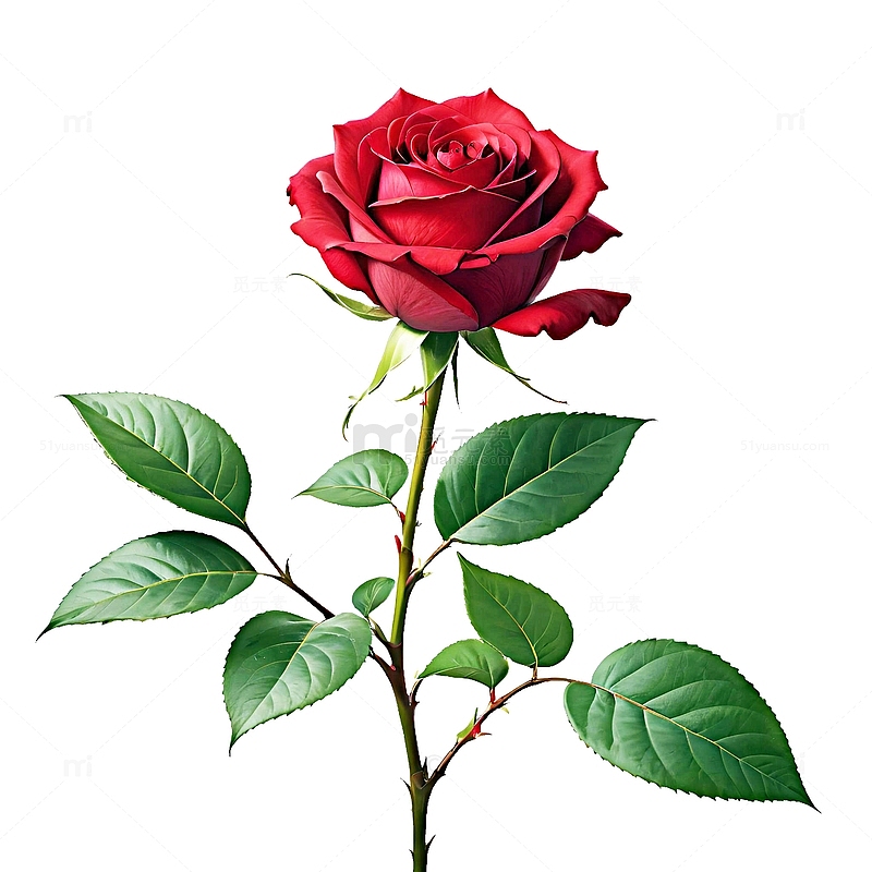 一朵红色玫瑰花