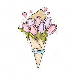 郁金香包装花束