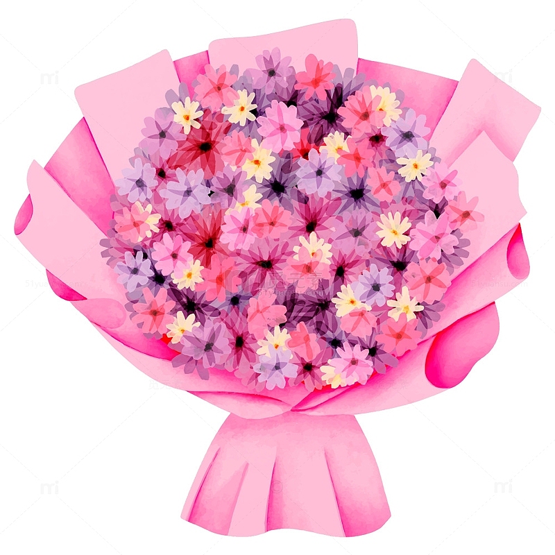 一束粉色鲜花花束