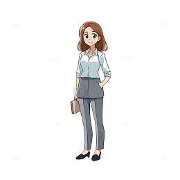 职场女性卡通