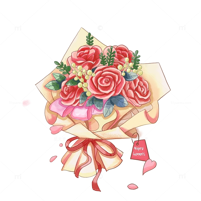 女王节花束-一束玫瑰花